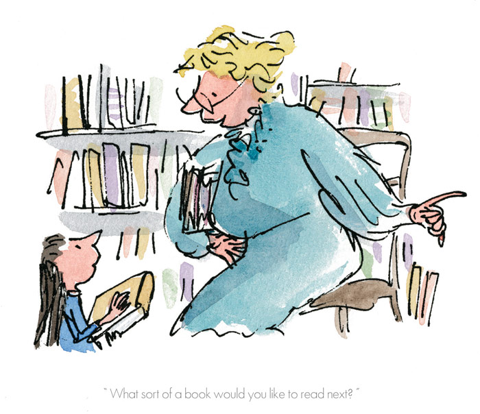 RD9272-Roald-Dahl-Quentin-Blake-Matilda-What-sort-of-book-would-you-like-to-read-Print