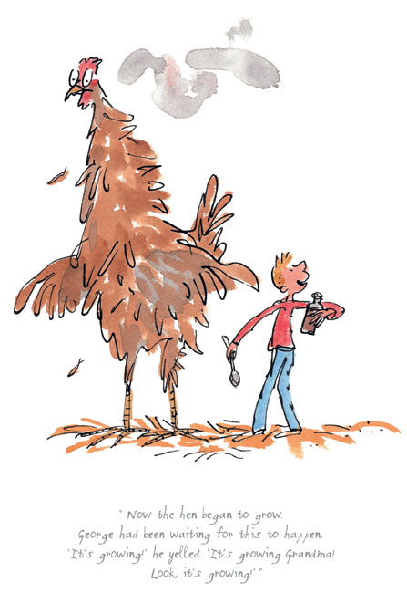 Roald Dahl - The hen began to grow - George's Marvellous Medicine