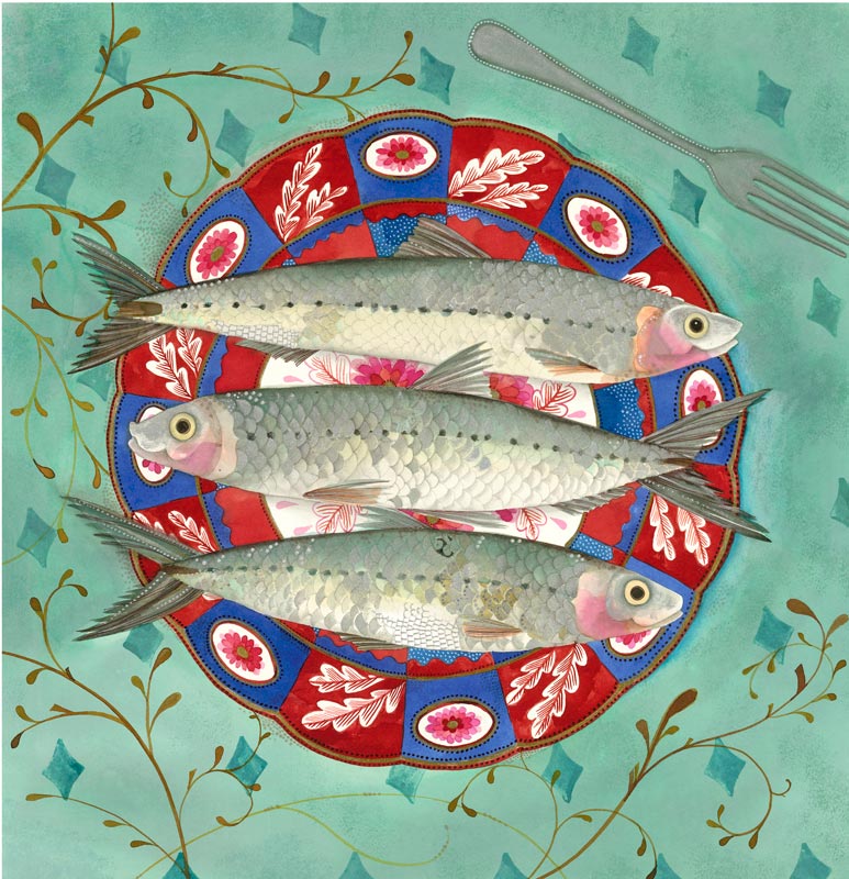 Jane Ray - Three Little Fishes- Limited Edition Print
