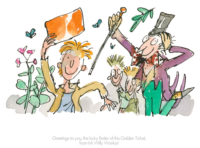 Roald Dahl Quentin Blake - Greetings to you - Charlie & the Chocolate Factory
