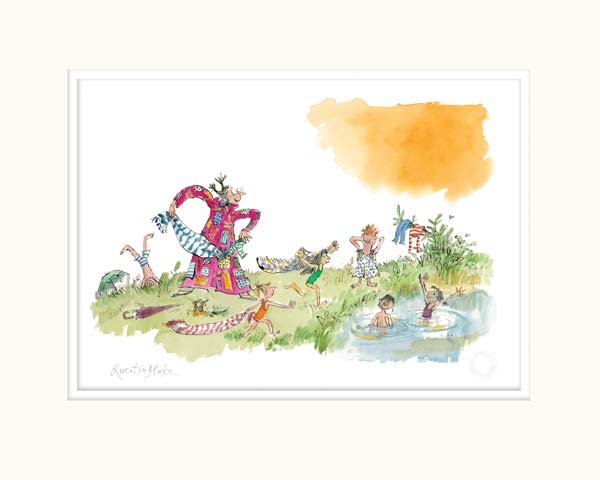 Sir Quentin Blake - Her overcoat has pockets galore