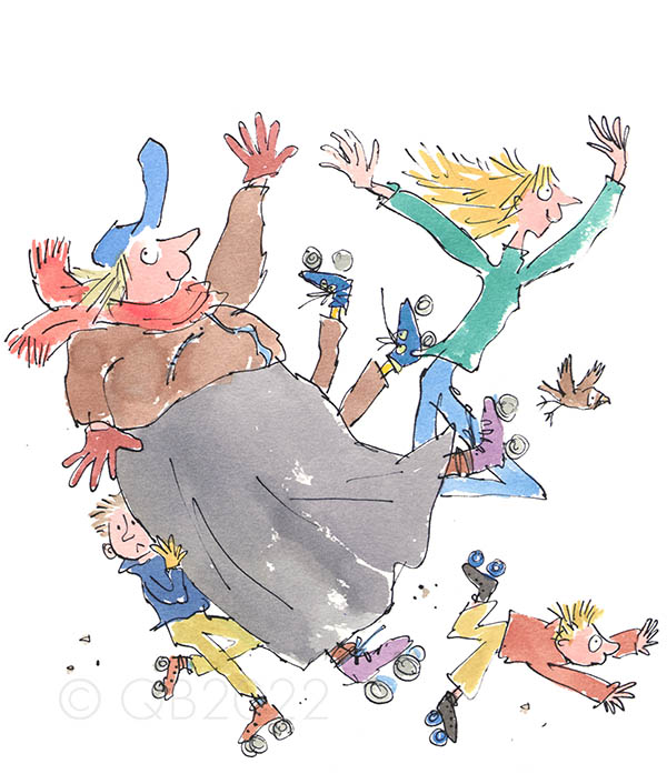 QB9005-Quentin-Blake-R-is-for-Roller-skates-Collectors-Edition-Print