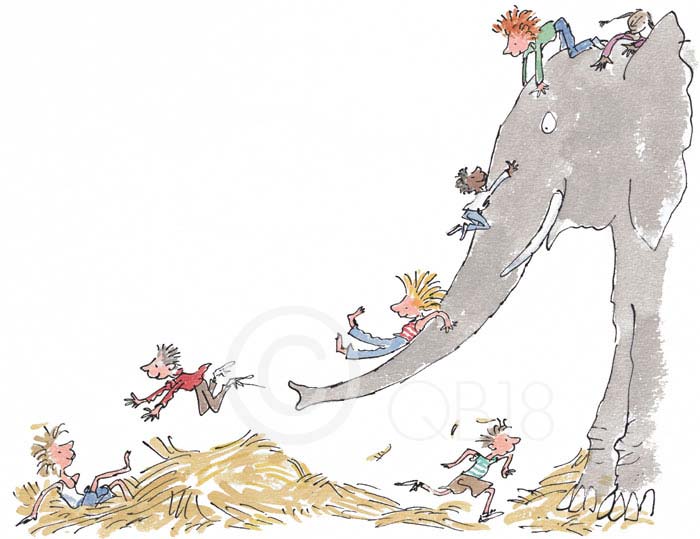 Quentin Blake - Its large and grey and lots of fun - Collectors Edition Print