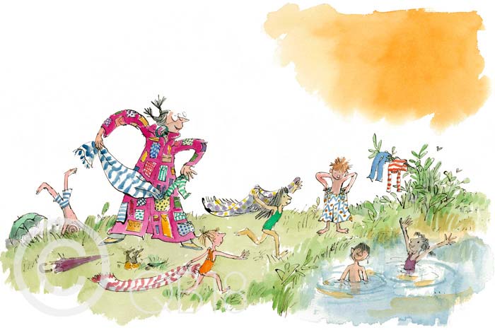 Quentin Blake - Her overcoat has pockets galore - Collectors Edition Print